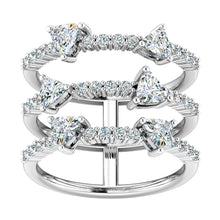 Load image into Gallery viewer, Bloom Diamond Ring with Trillion Solitaires
