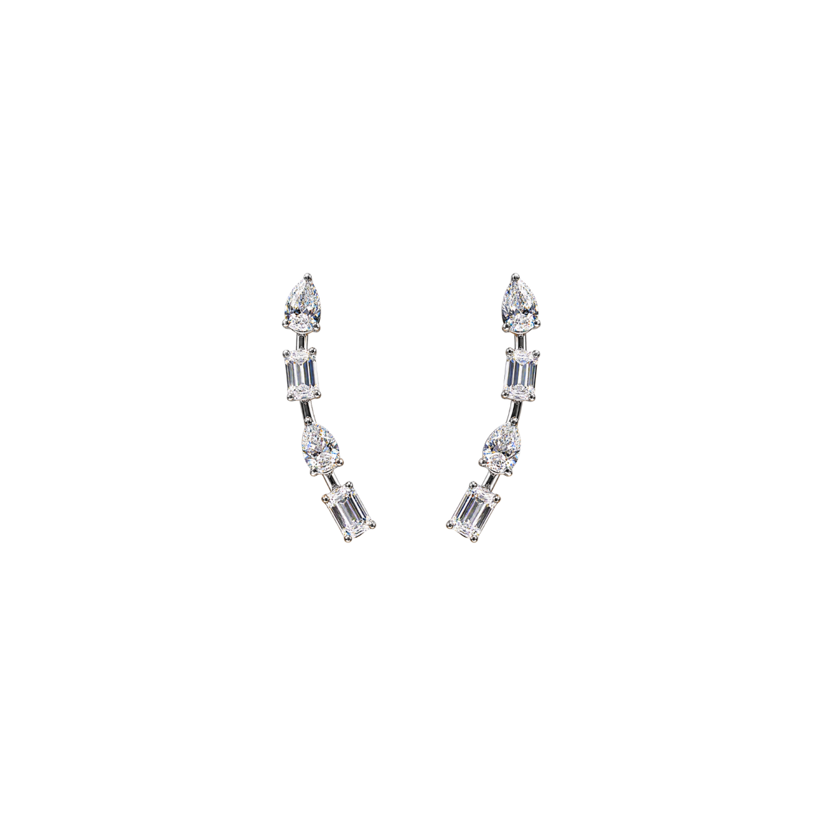 Rise Diamond Drop Earrings