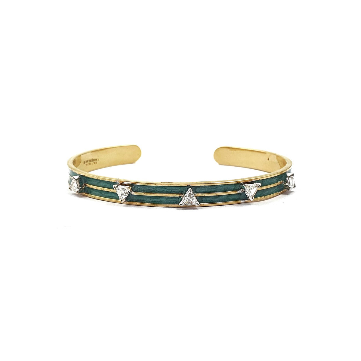 Escape Green Enamel Diamond Bracelet