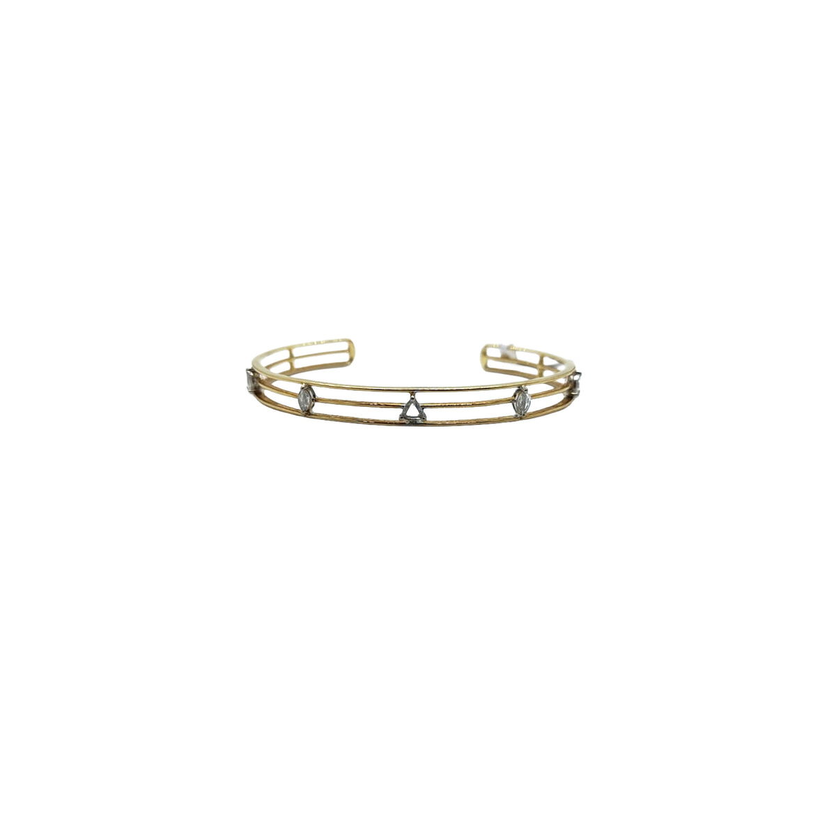 Escape Diamond Geometric Bangle