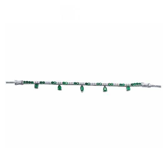 Reform Choker cum Bracelet in Emeralds and Diamonds