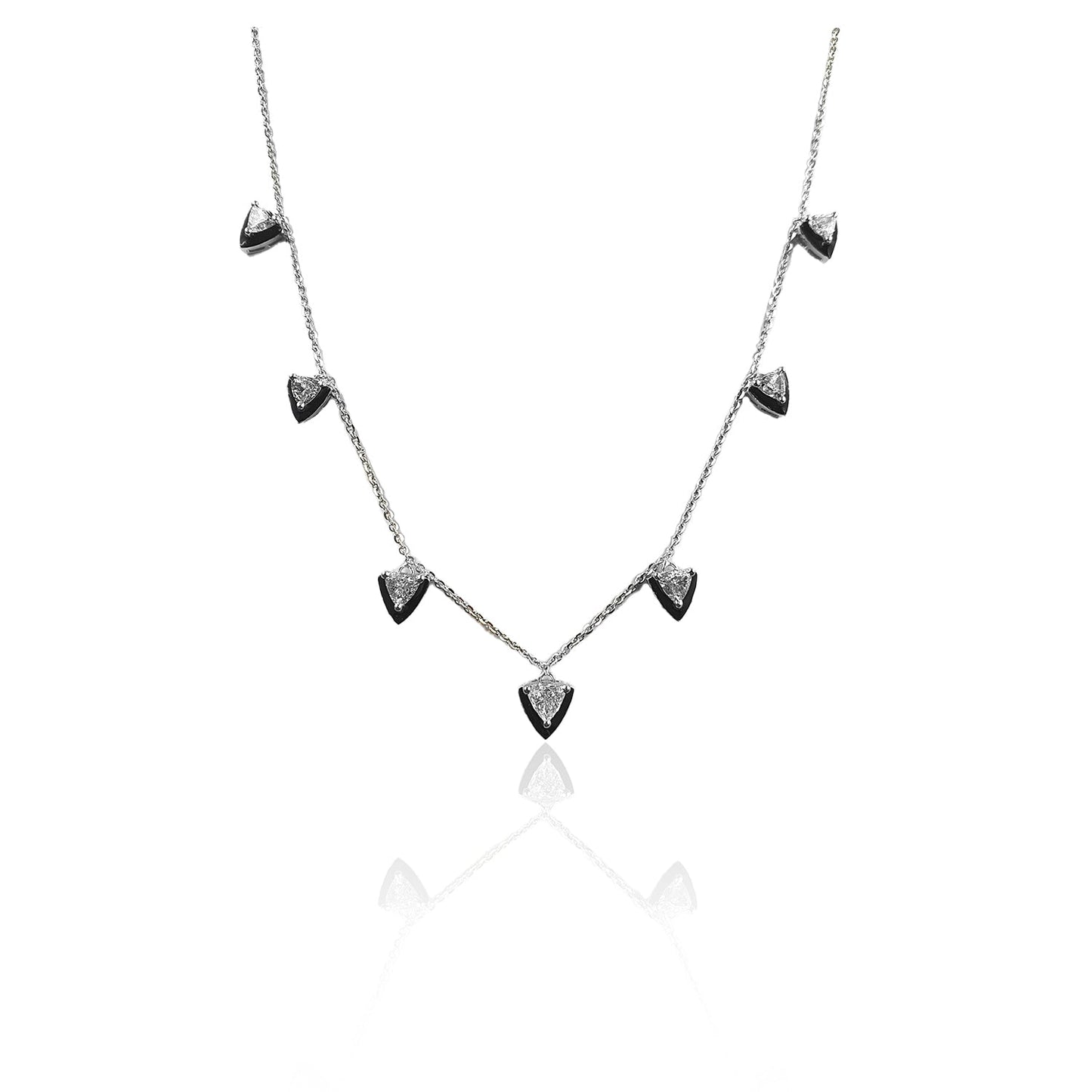Pear Trio Diamond Drop Necklace