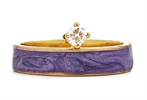 Escape Purple Enamel Diamond Ring