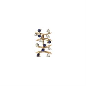 Rise Emerald & Diamond Leaf Ring