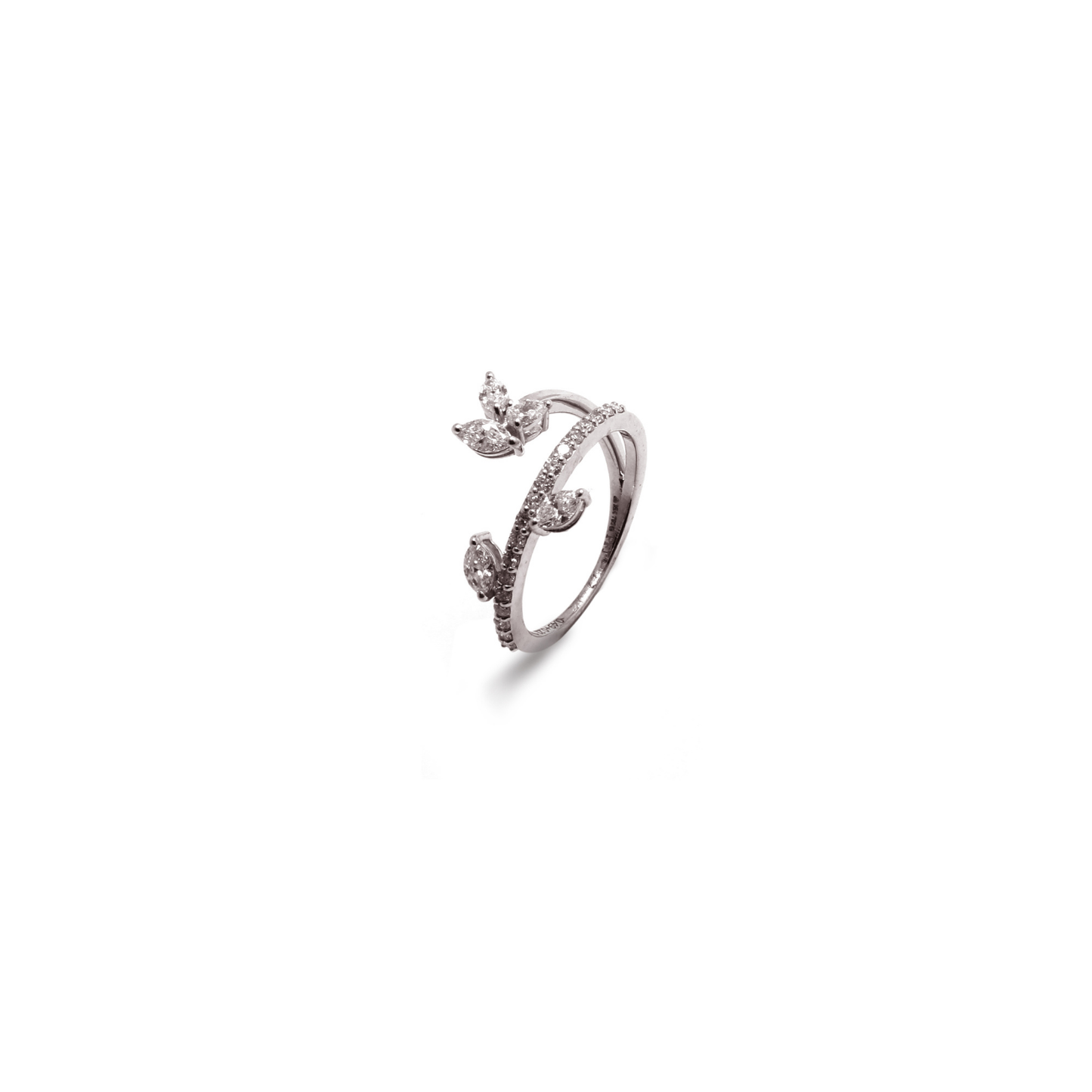 Bloom Open Leaf Diamond Ring