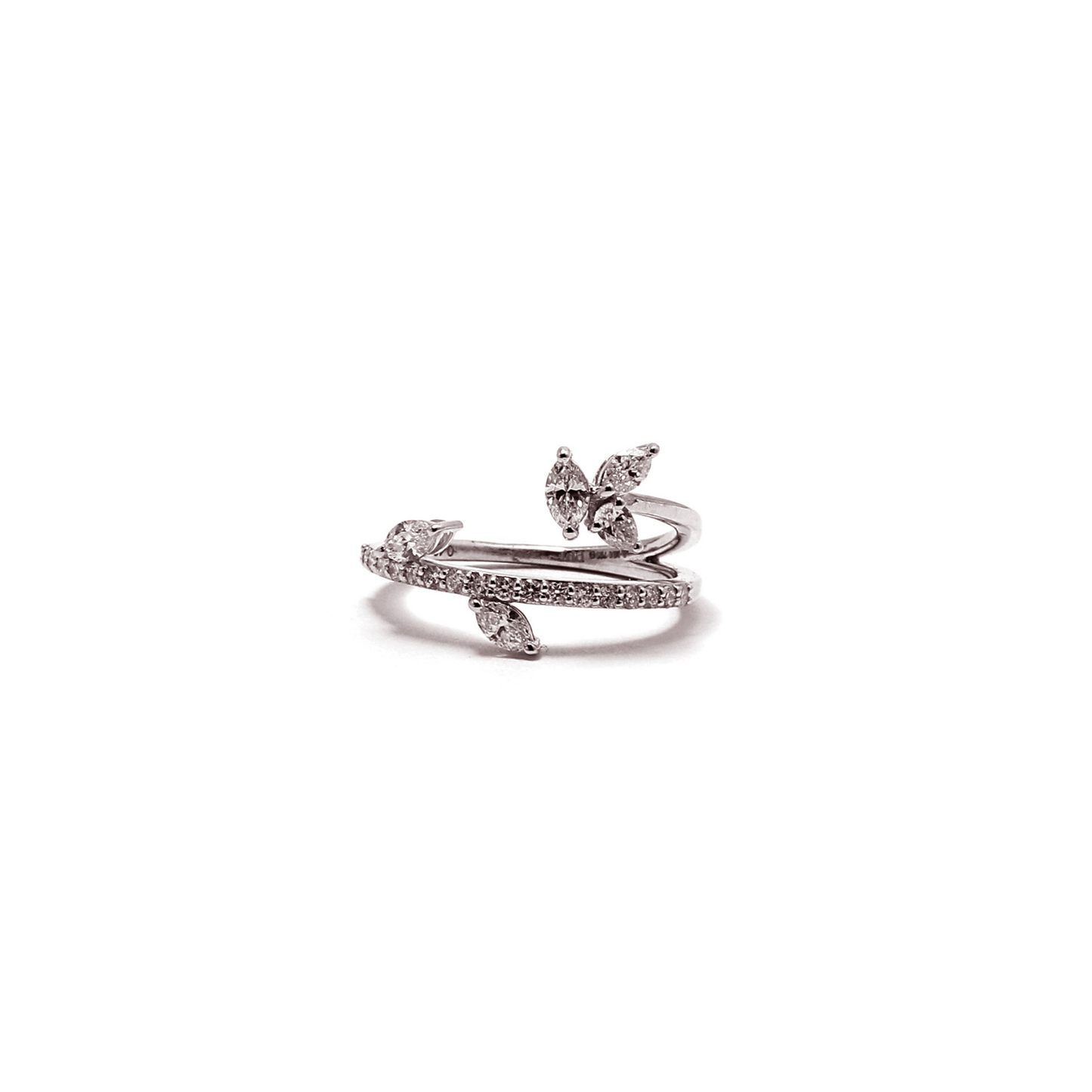 Bloom Open Leaf Diamond Ring