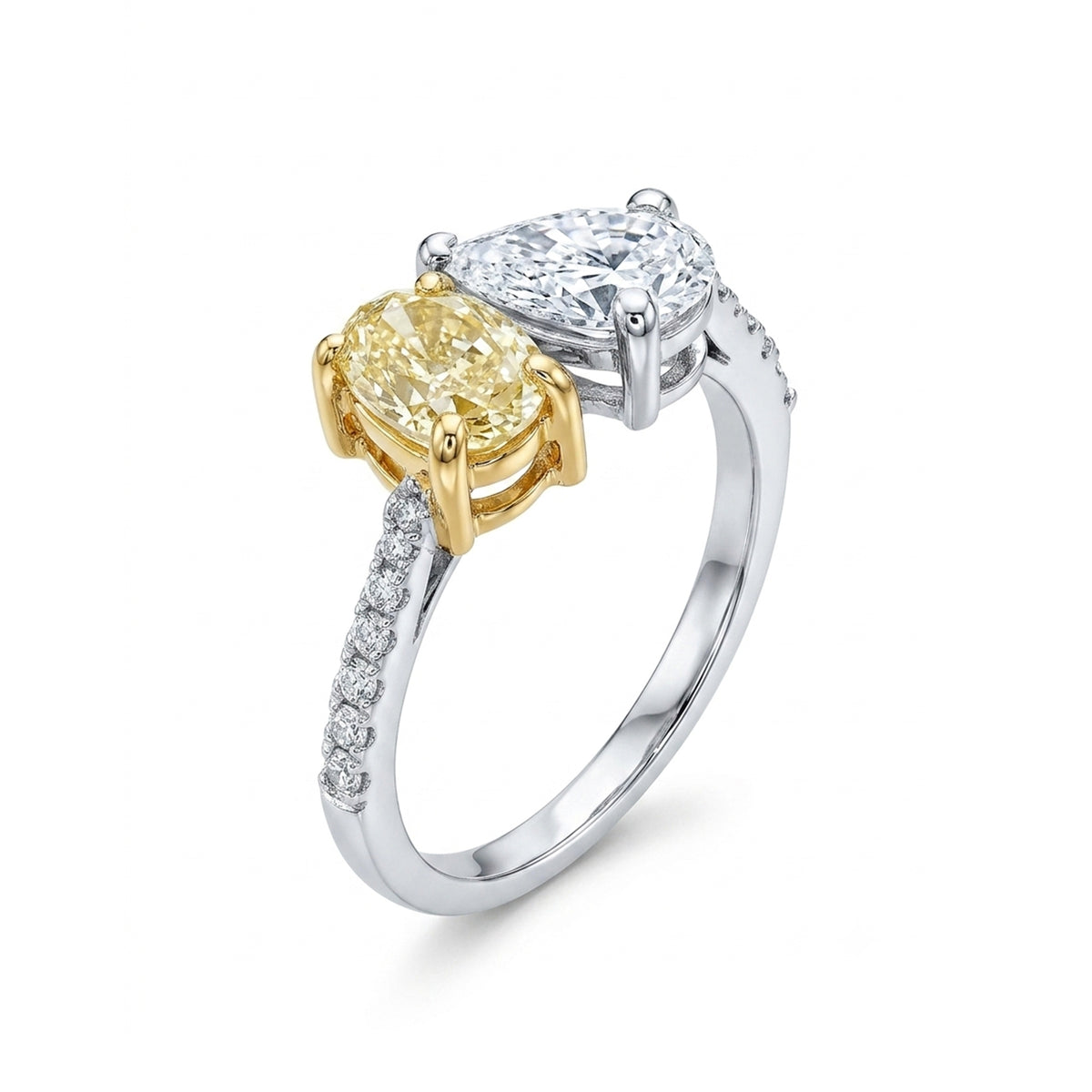 Bloom Two-Tone Diamond Statement Ring
