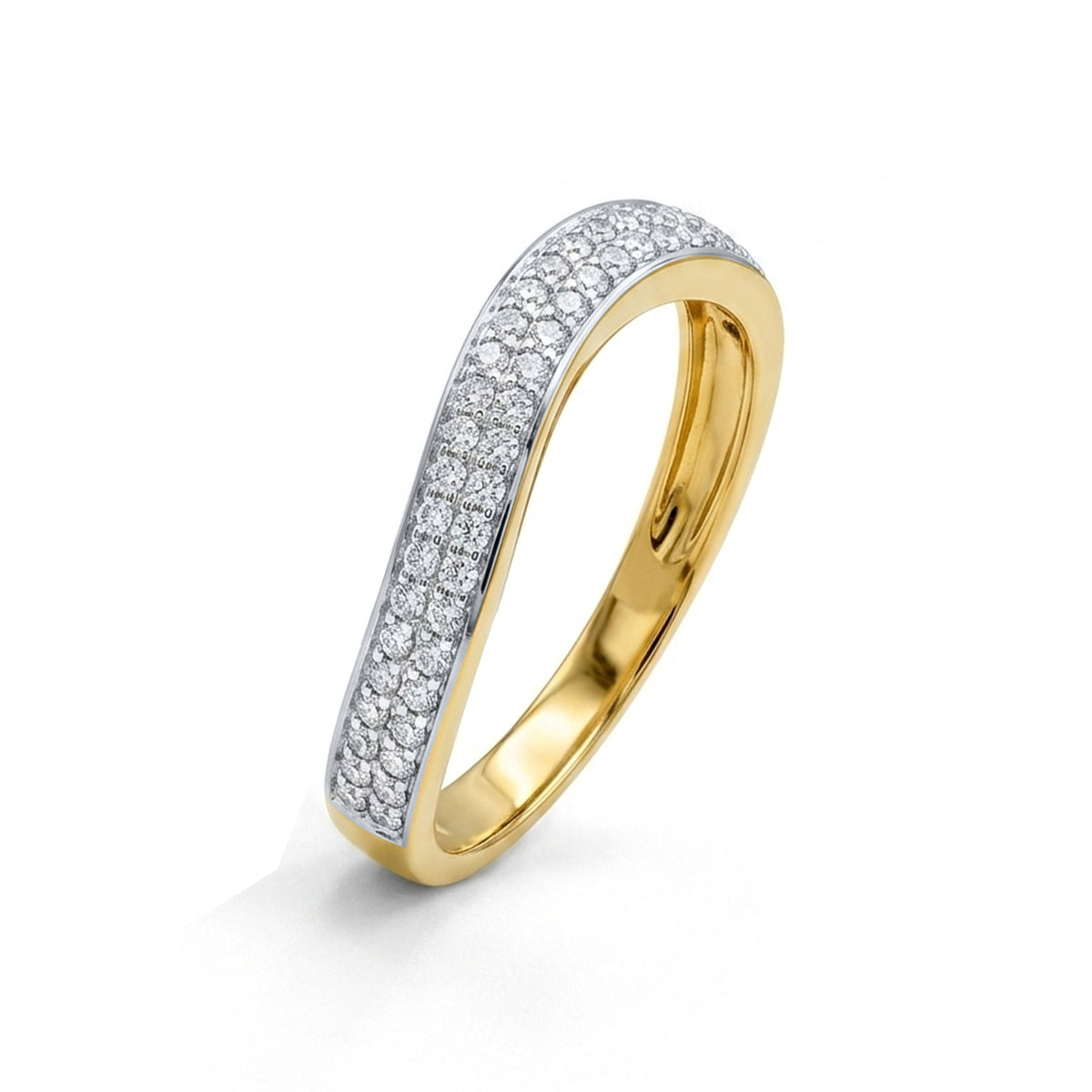 Bloom Pavé Diamond Gold Band Ring