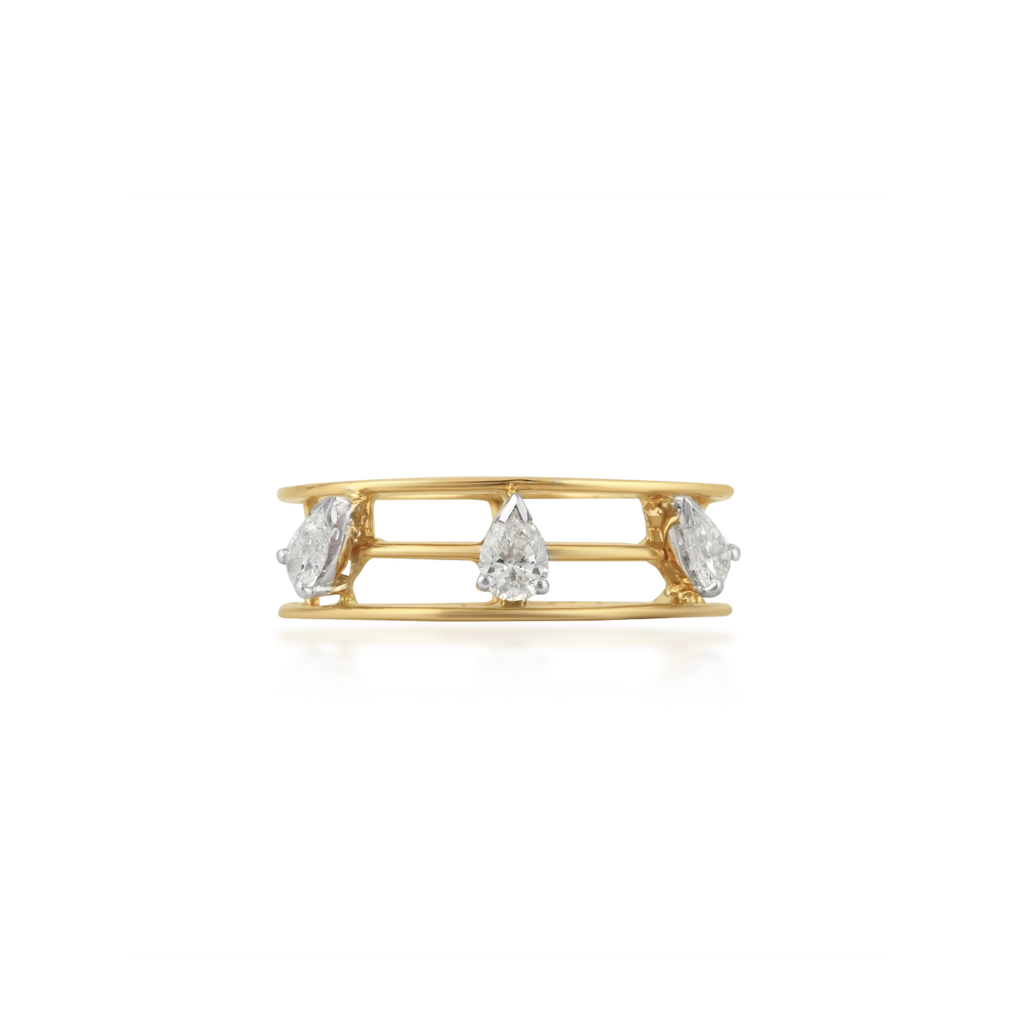 Escape Pear Diamond Band