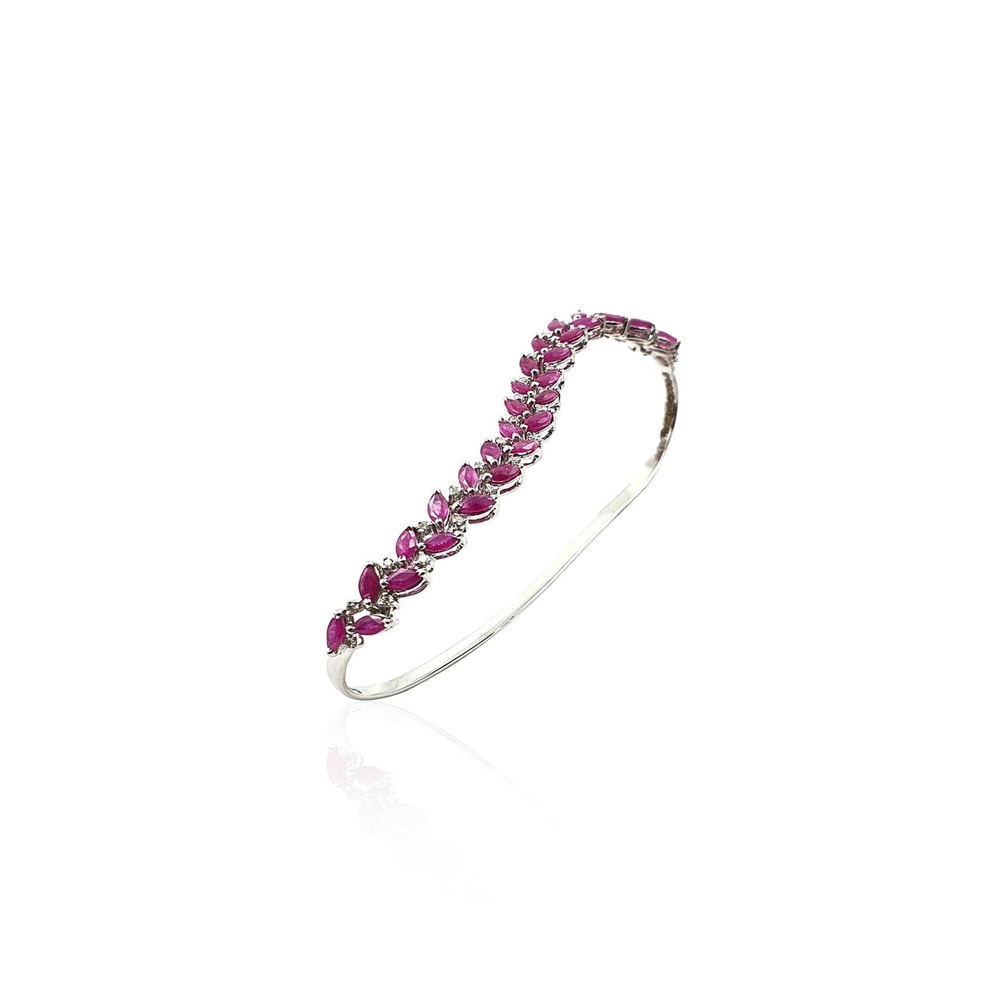 Marquise-Cut Ruby & Diamond Palmcuff