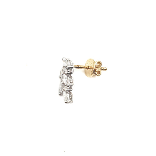 Endure Vine Earcuff - Marquise Diamonds & Yellow Gold