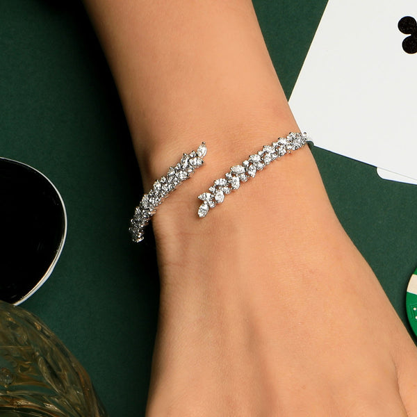Bloom Wrap Bracelet in Marquise Diamonds