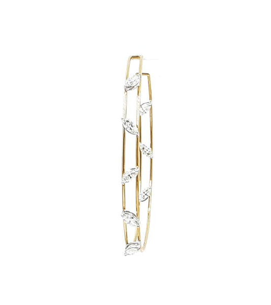 Escape Two Line Marquise Hoops