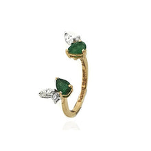 Load image into Gallery viewer, Bloom Ring in Emerald and Diamond

