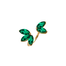 Load image into Gallery viewer, Bloom Lily Ring in Emeralds
