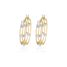 Load image into Gallery viewer, Rewind Triple Line Pear Marquise Hoops
