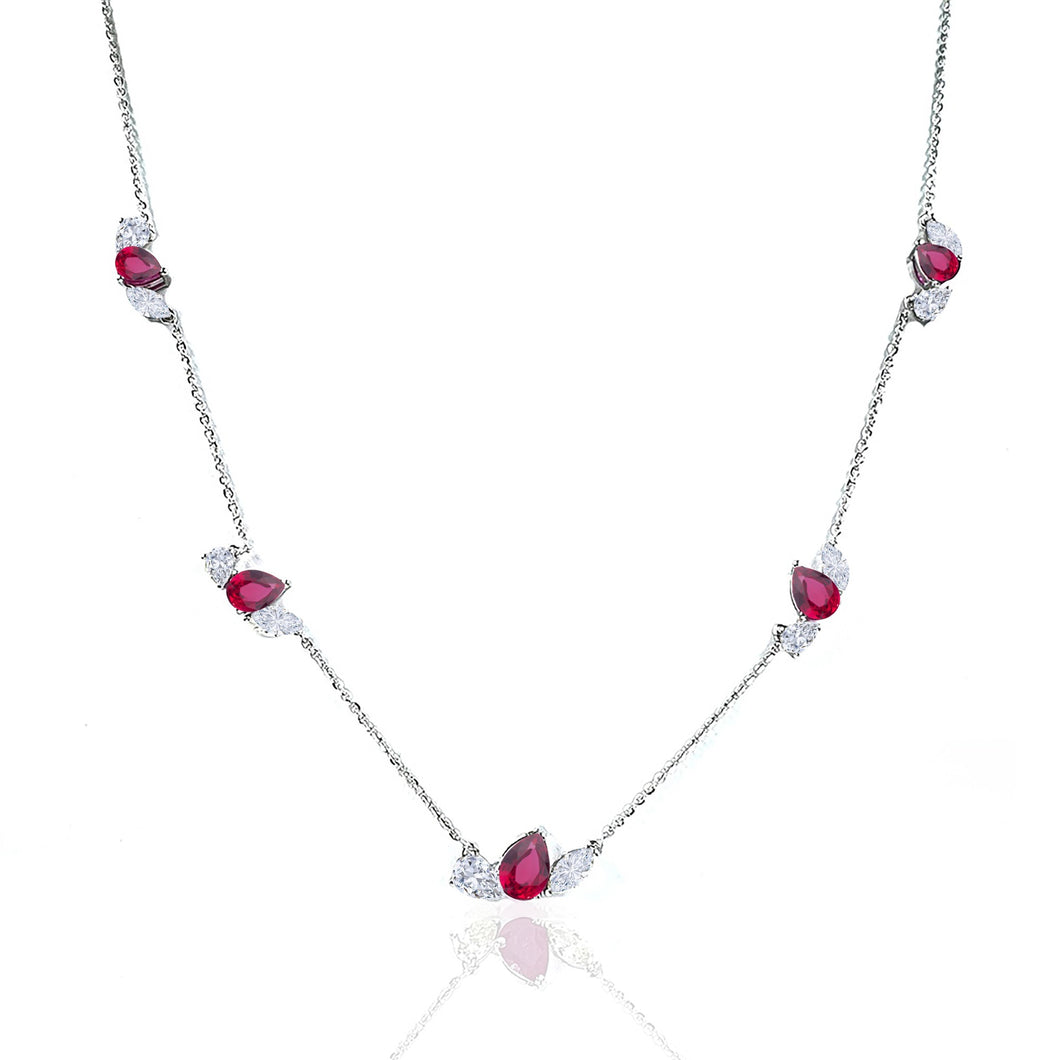 Bloom Necklace in Ruby Stone