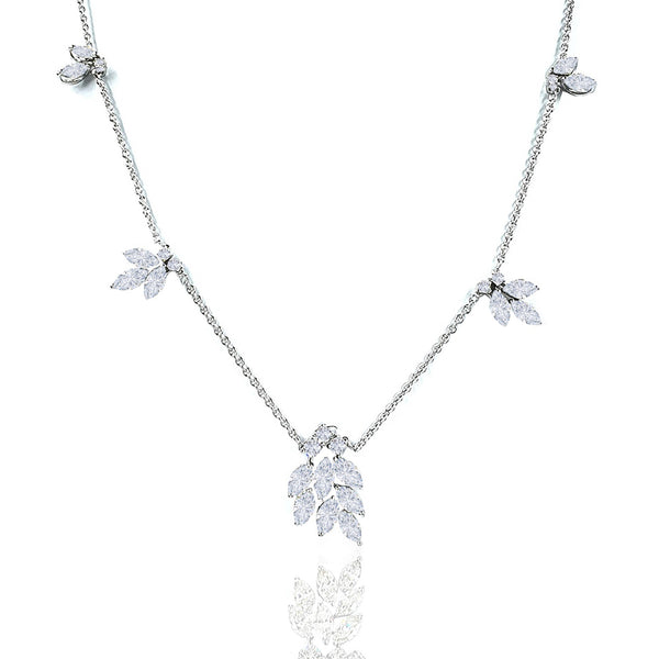 Bloom Necklace with Leafy Bunches