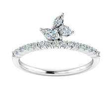Load image into Gallery viewer, Bloom Ring with Diamond Leaves
