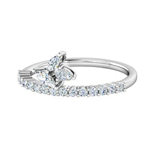 Load image into Gallery viewer, Bloom Ring with Diamond Leaves
