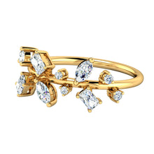 Load image into Gallery viewer, Bloom Ring with Leafy Diamond
