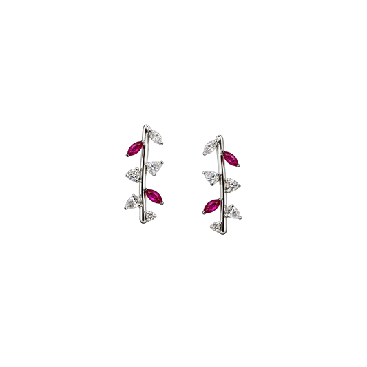 Rewind Ruby & Diamond Branch Earrings