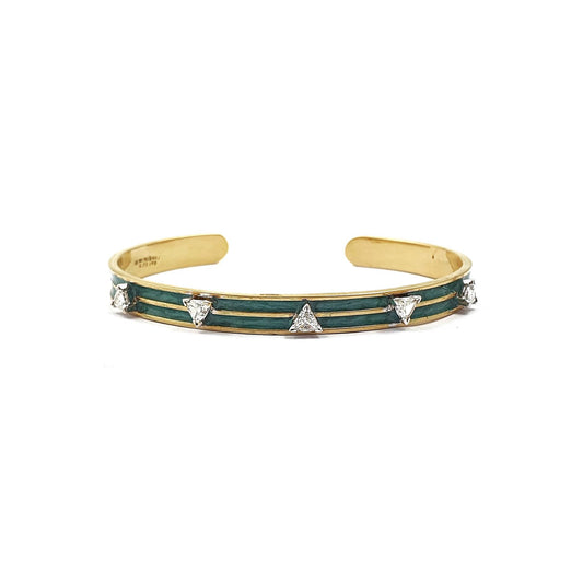 Escape Green Enamel Diamond Bracelet