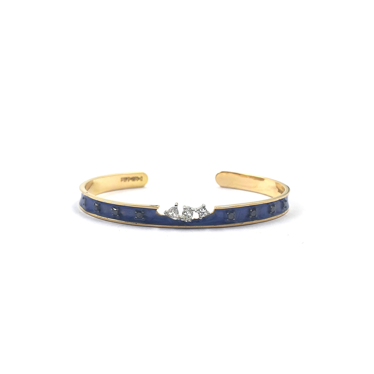 Escape Blue Enamel Diamond Open Bracelet