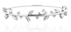 Rise Diamond Leaf Open Bracelet