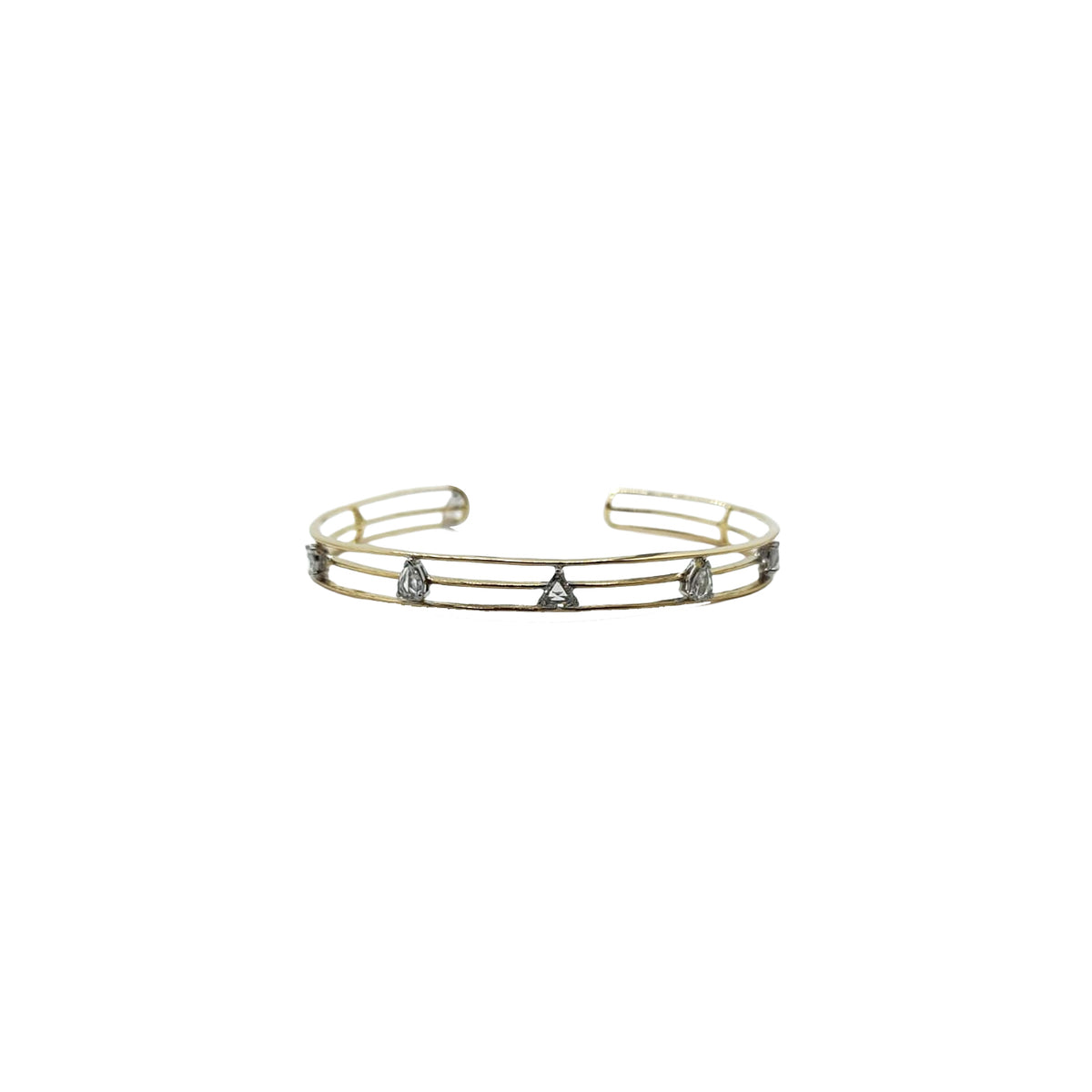 Escape Diamond Geometric Bangle