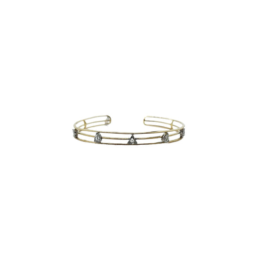 Escape Diamond Geometric Bangle