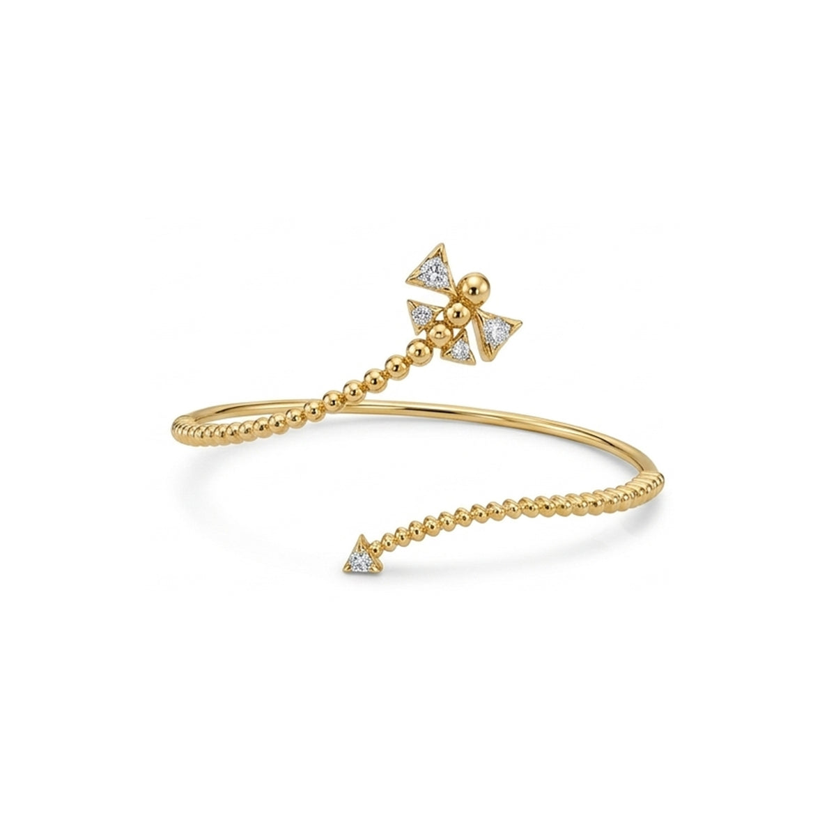 Bloom Dragonfly Diamond Open Bangle
