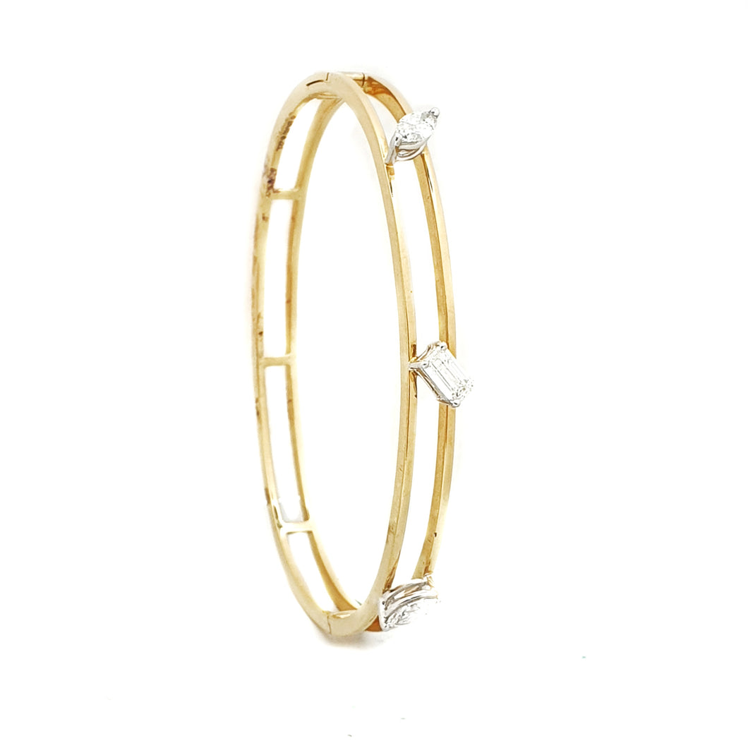 Double Cord Baguette Marquise Diamonds Bracelet