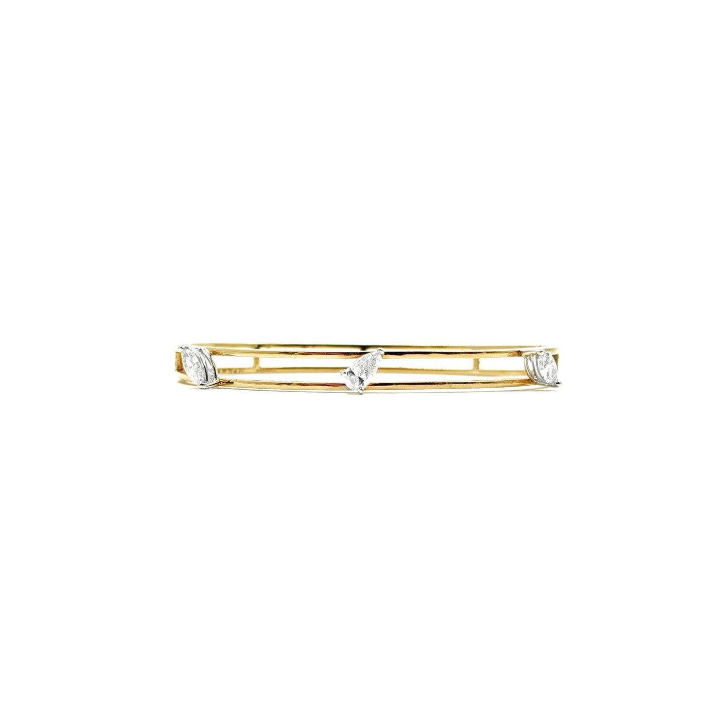 Double Cord Marquise Pear Diamonds Bracelet