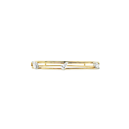 Double Cord Marquise Pear Diamonds Bracelet