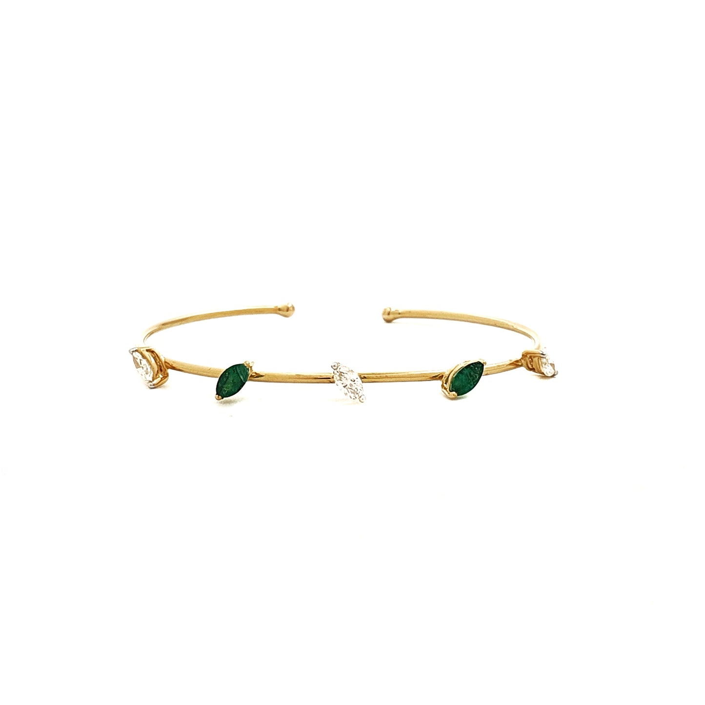 Green Marquise Diamond Bracelet