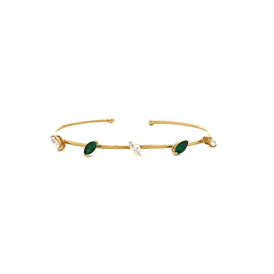 Green Marquise Diamond Bracelet