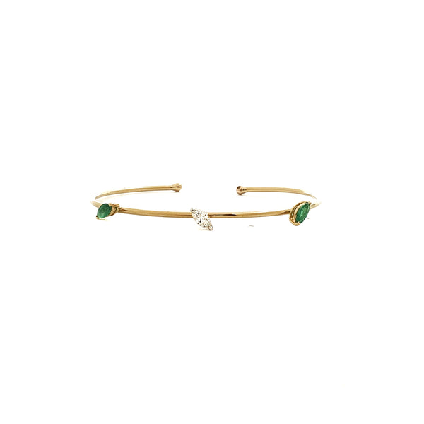 3 Marquise Green Diamond Bracelet