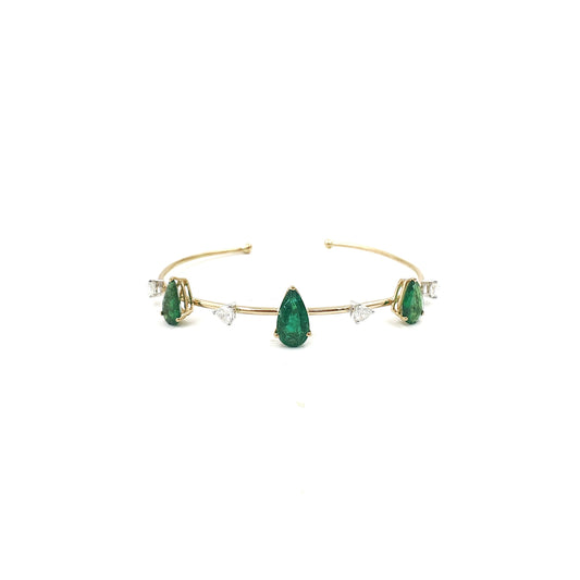 Centre-Open Bracelet in Emeralds