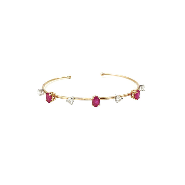 Centre-Open Bracelet in Rubies