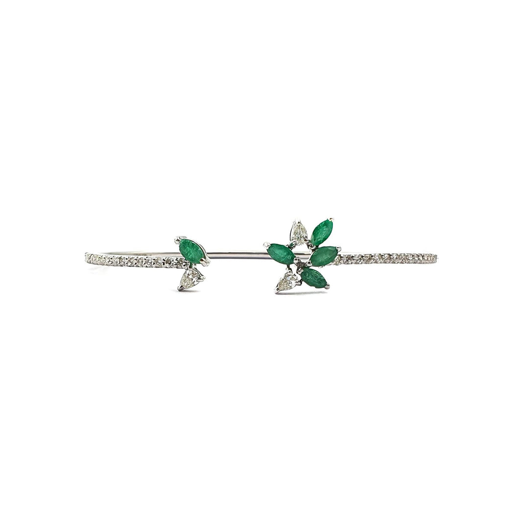 Centre-Open Bracelet in Emeralds