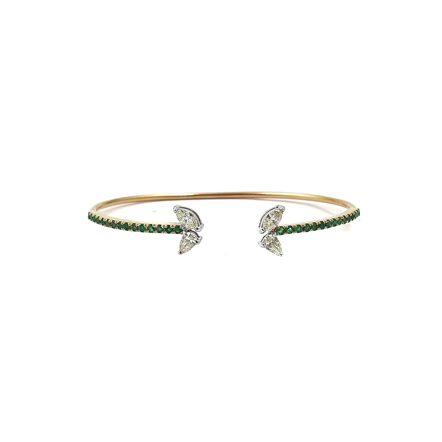 Contemporary Centre-Open Leafy Bracelet