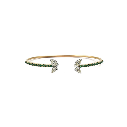 Contemporary Centre-Open Leafy Bracelet