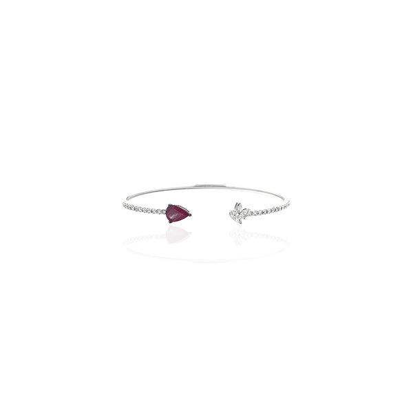 Contemporary Centre-Open Ruby Bracelet