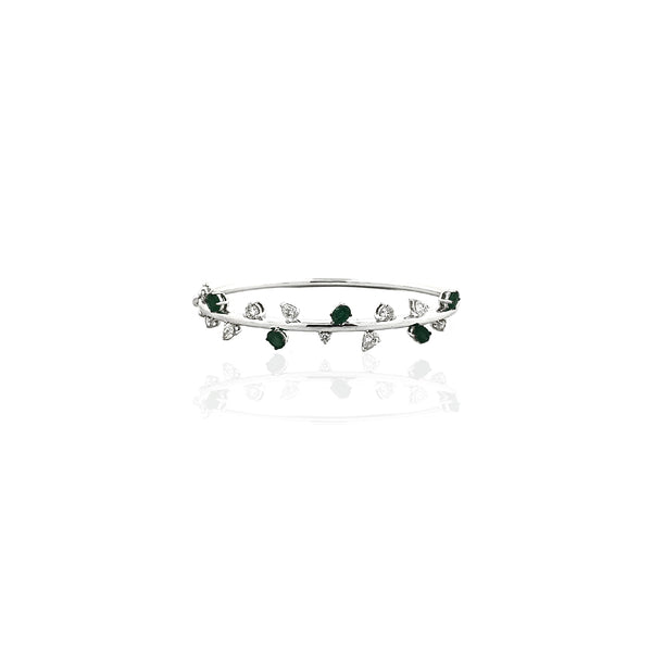 Bloom Diamond Bracelet with Zambian Emerald