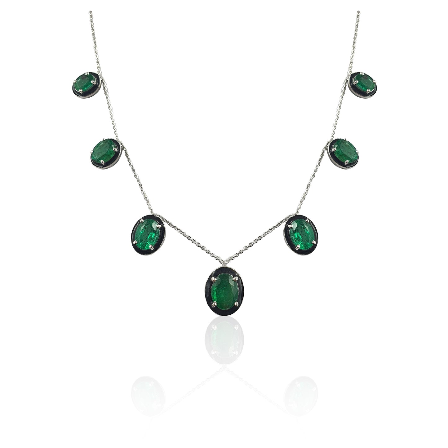 Emerald Bloom Cascade Necklace