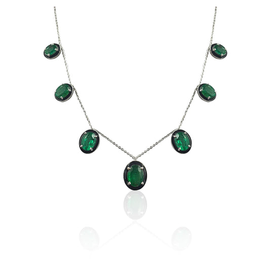 Emerald Bloom Cascade Necklace