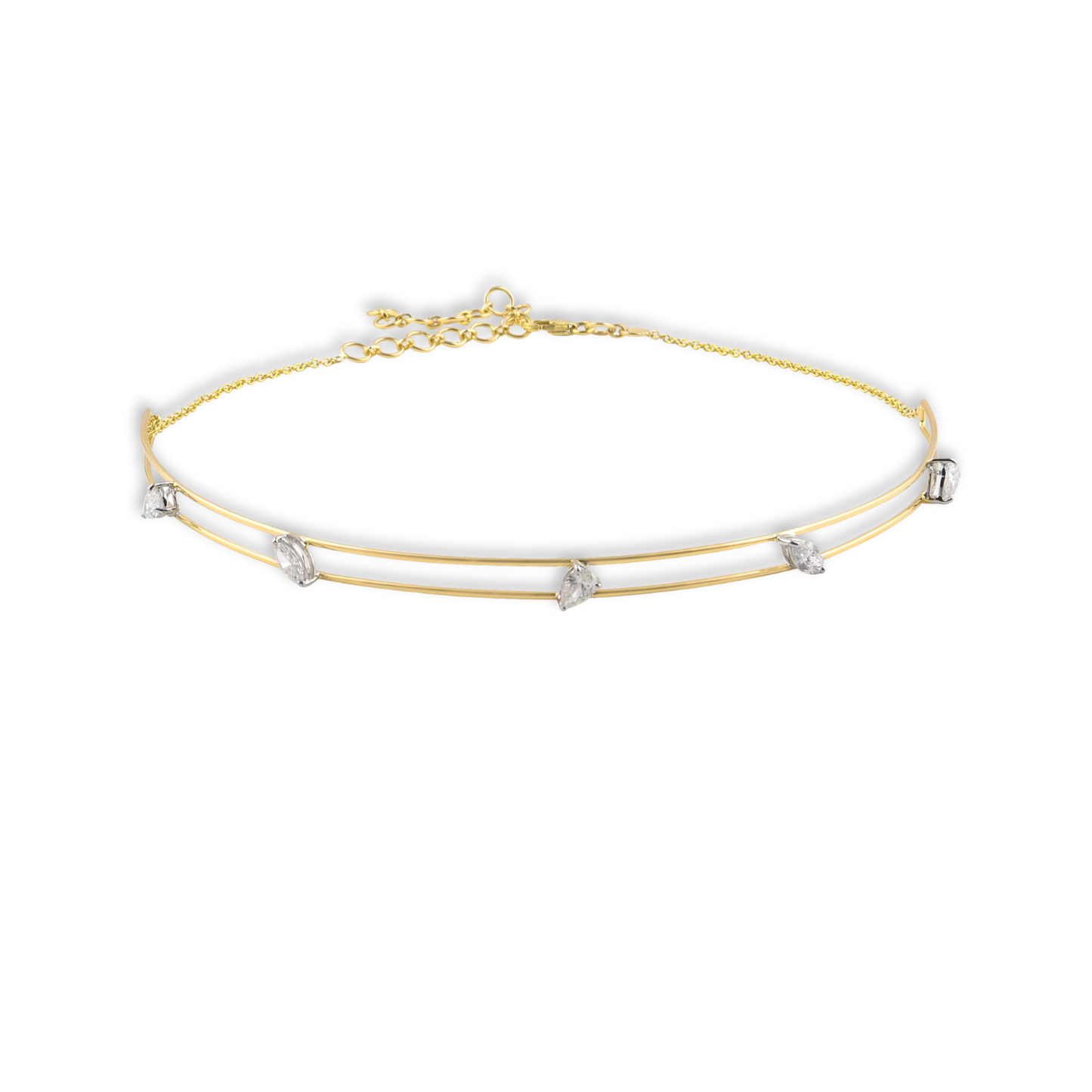 Escape Pear & Marquise Diamond Choker