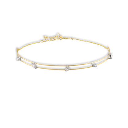 Escape Pear & Marquise Diamond Choker