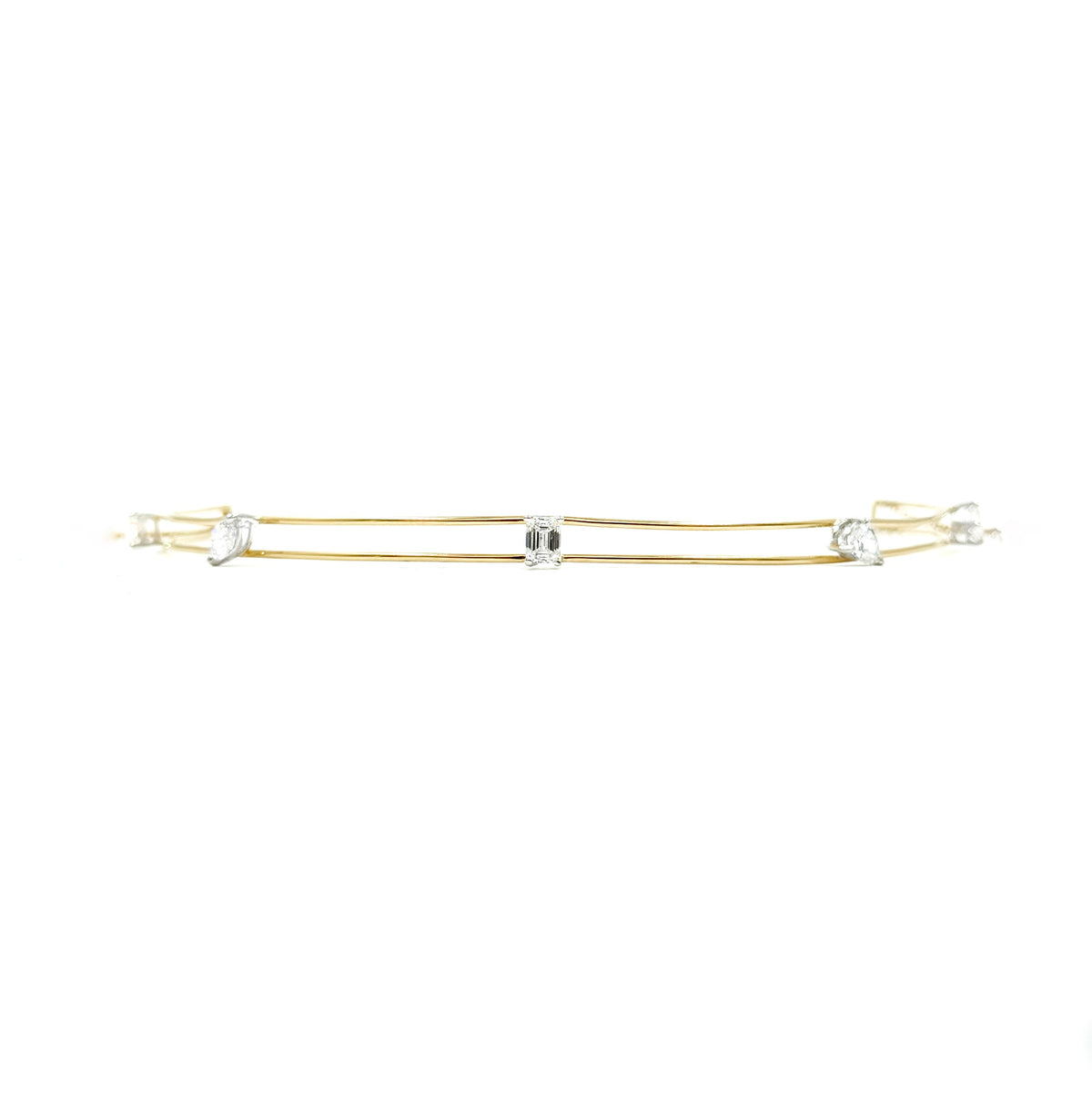 Escape Diamond Double-Line Necklace